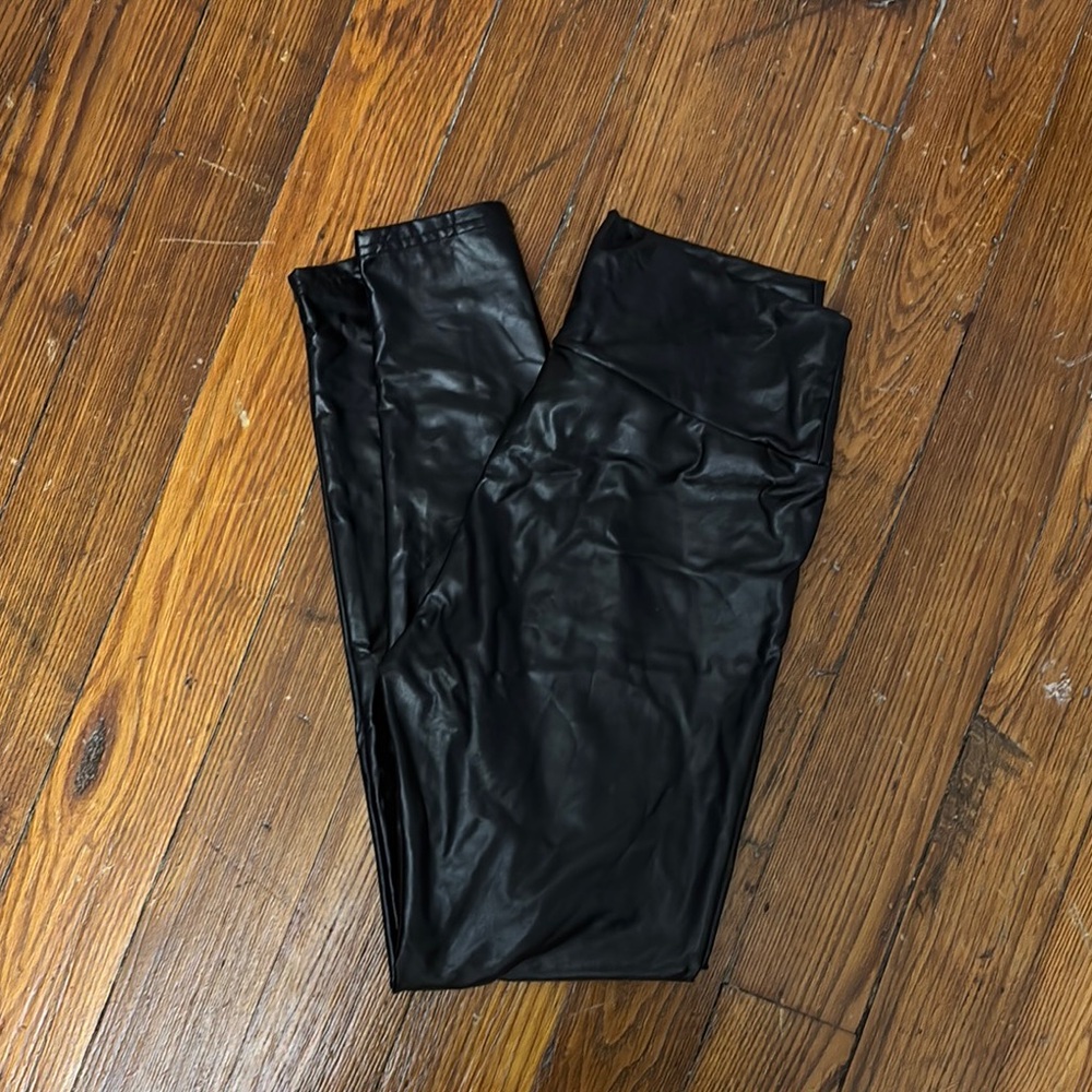 Black Faux Leather Leggings